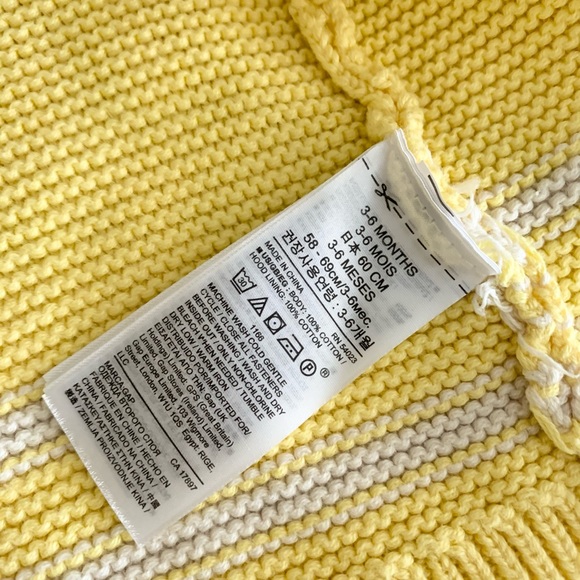 Baby Gap Garter Knit Hooded Sweater 3-6 months - Picture 5 of 7